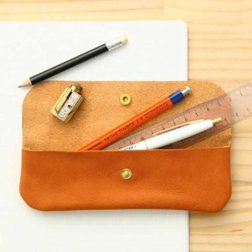 小物入れ DURAM ドゥラム フラップポーチ M 革 レザー ポーチ ペンケース 筆箱 おしゃれ ...