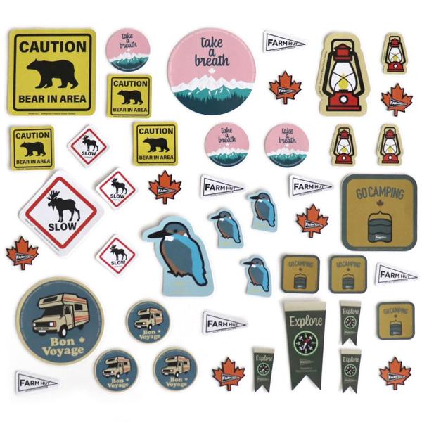 ステッカー FARM HUT トラベルステッカー 車 シール アウトドア 防水 紫外線焼け防止