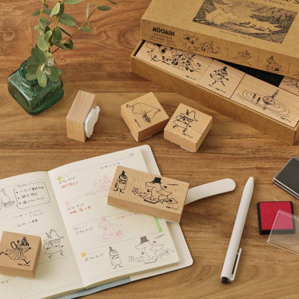 ムーミン スタンプセット インクパッド付き カラー ハンコ 判子