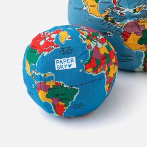 クッション PAPERSKY Cushion Globe mini ペーパースカイ 地球儀クッション ミニ インテリア 丸型 17cm おしゃれ｜htdd