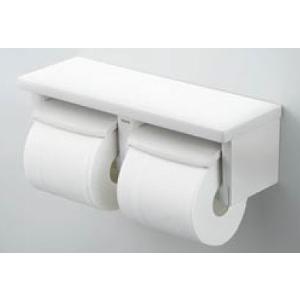 TOTO 陶器製棚の付いた紙巻器（ペーパーホルダー）。スペアホルダーも