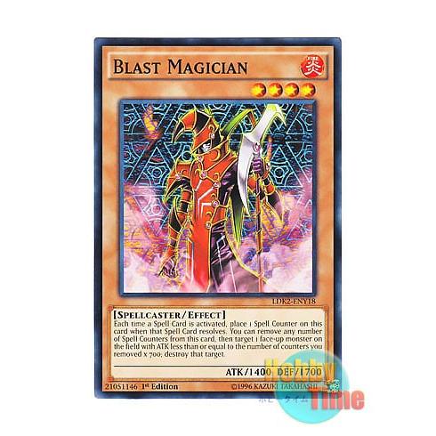 遊戯王 英語版 LDK2-ENY18 Blast Magician ブラッド・マジシャン−煉獄の魔術...