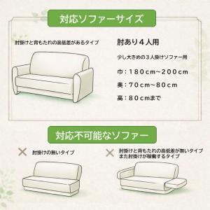 ソファーカバー 少し大きめの3人掛 4人掛け ...の詳細画像1
