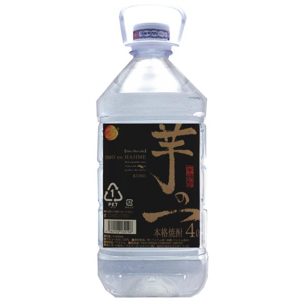 本格 芋焼酎 4l 黒麹 大容量 芋の一 黒麹 焼酎 業務用 糖質オフ プリン体ゼロ 送料無料（一部...
