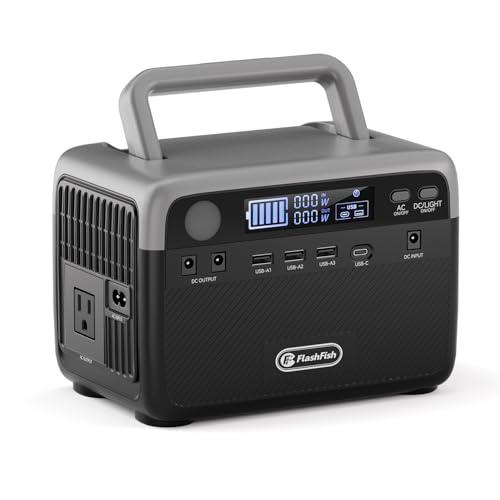 FlashFish ポータブル電源 大容量 230Wh/300W リン酸鉄リチウム 小型 軽量 ポー...