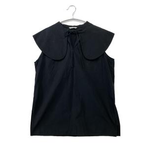 クラネ ビッグカラーブラウス ブラック collar shirt  レディース SIZE 1 CLANE 中古｜hugall