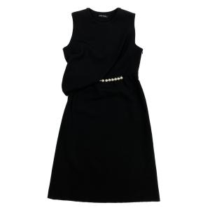 新品 YOKO CHAN 半袖ワンピース ポリエステル 黒 サイズ40 YOKO CHAN（ヨーコチャン） 半袖ワンピース 40 ブラック レディース