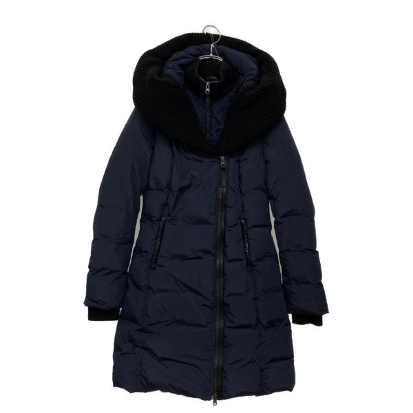 マッカージュ ダウンコート フード ネイビー レディース SIZE S Mackage 中古