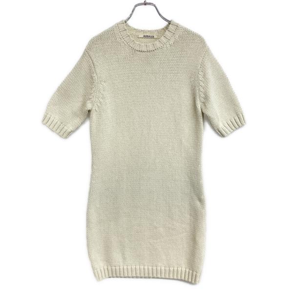 オーラリー 半袖ニットワンピース A24SD03CL レディース SIZE 1 AURALEE 中古