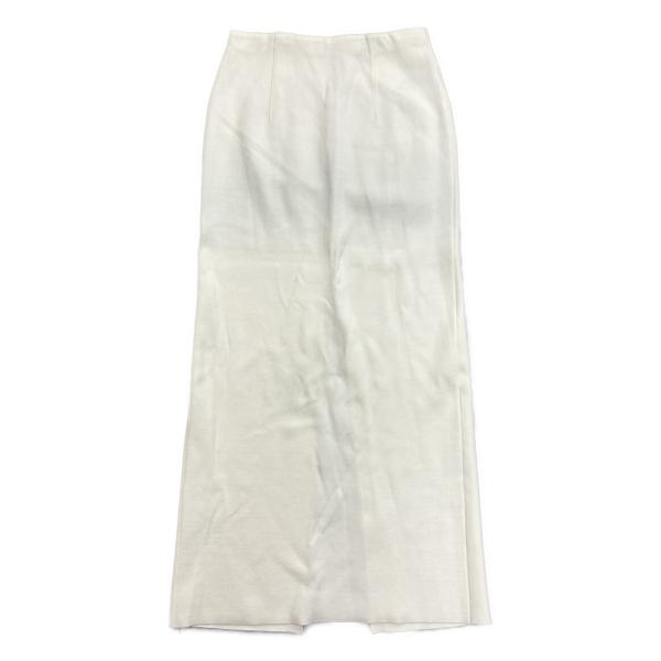 美品 オーラリー スカート A25SS02WF ホワイト バックスリット レディース SIZE - ...