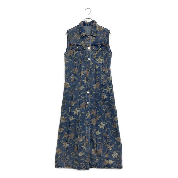 美品 アメリ ノースリーブワンピース 花柄 デニム 0125105911220 レディース SIZE...
