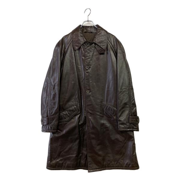 サルフラ レザーコート シングル ブラウン  メンズ SIZE 50 SALFRA 中古
