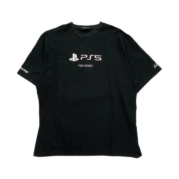 バレンシアガ ソニー 半袖Tシャツ PS5 ロゴオーバーサイズカットソー 21aw メンズ SIZE...