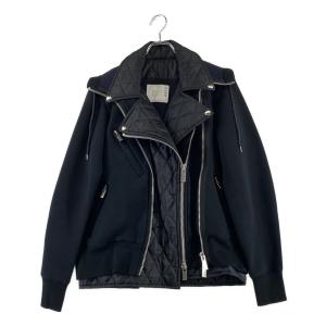 sacai◇19AW/レオパードドッキングジャケット/3/コットン/19 sacai◇19AW/レオパードドッキングジャケット/3/コットン/19