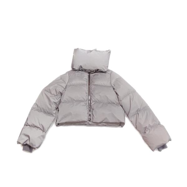 リックオウエンス ダウンジャケット Funnel Neck Puffer Jacket Reflec...