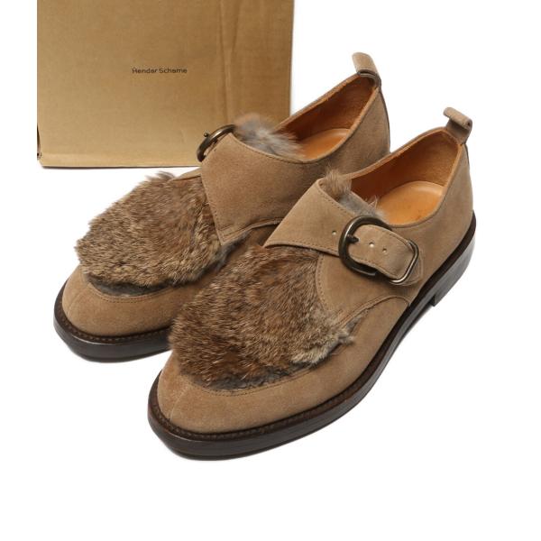 エンダースキーマ ドレスシューズ Single Monk Rabbit fur メンズ SIZE 6...