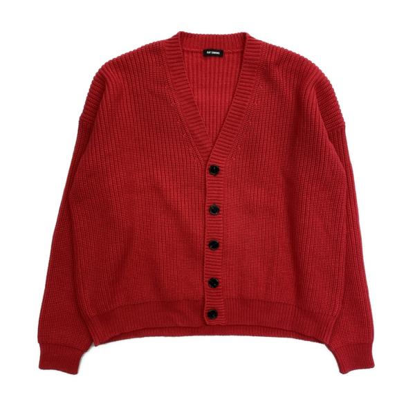 ラフシモンズ オーバーサイズパネルパッチカーディガン 18AW メンズ SIZE S RAF SIM...