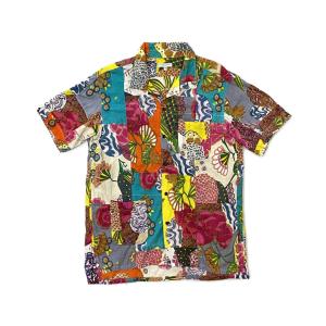 エンジニアードガーメンツ 半袖シャツ camp shirt floral patch work メンズ SIZE M ENGINEERED GARMENTS 中古｜hugall