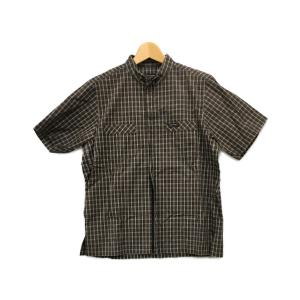 バーバリーブラックレーベル ジップアップ半袖シャツ チェック柄  メンズ SIZE 2 (M) BURBERRY BLACK LABEL 中古｜hugall