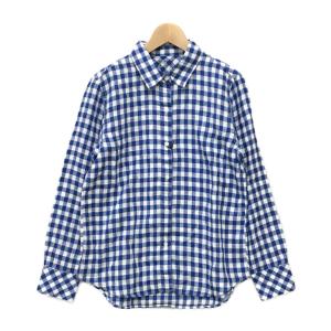 美品 ヤヌーク リネンシャツ 長袖シャツ チェック柄 レディース SIZE XS (XS以下) YANUK 中古｜hugall