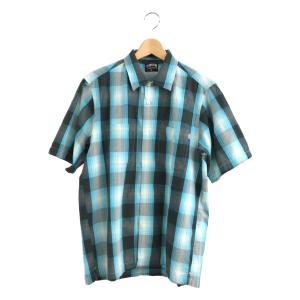 ステューシー 半袖シャツ チェック柄 ターコイズブルー メンズ SIZE M (M) STUSSY 中古｜hugall