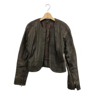 パイソンレザージャケット レディース SIZE 38 (M) GIANFRANCO FERRE 中古｜hugall