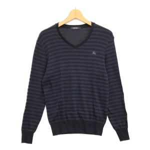 バーバリーブラックレーベル Vネック 長袖ニット メンズ SIZE 2 (M) BURBERRY BLACK LABEL 中古｜hugall