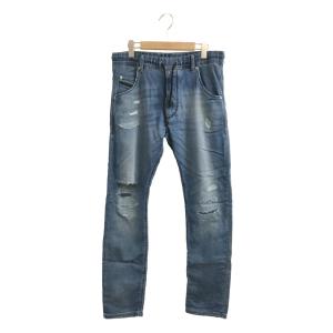 ディーゼル ダメージリペア加工デニムスウェットパンツ KROOLEY-NE メンズ SIZE 30 (M) DIESEL 中古