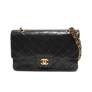 シャネル チェーンレザーショルダーバッグ ココマーク ゴールド金具 ダブルフラップ マトラッセ25 レディース  CHANEL 中古｜hugall