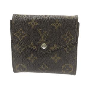 ルイヴィトン 二つ折り財布 Wホック ポルトモネビエカルトクレディ M61660 モノグラム レディース Louis Vuitton 中古｜hugall