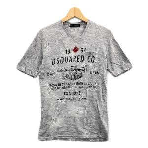 ディースクエアード Vネック 半袖Tシャツ ダメージ加工 メンズ SIZE S (S) DSQUARED2 中古｜hugall