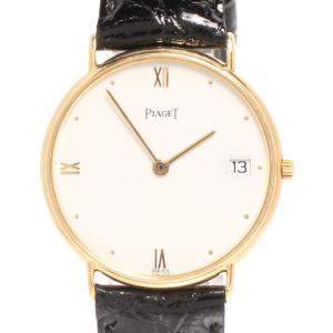 ピアジェ 腕時計 K18 750 15068 クオーツ ホワイト メンズ  PIAGET 中古｜hugall