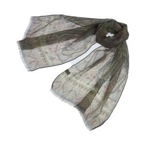エトロ シフォンスカーフ シルク100% ペイズリー柄 レディース ETRO