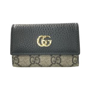 美品 グッチ 6連キーケース 456118 0416 GGスプリーム レディース  GUCCI 中古｜hugall