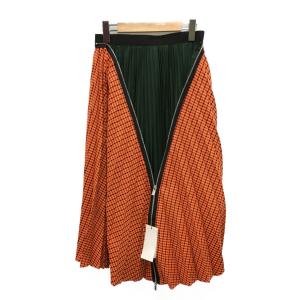 美品 サカイ 変形プリーツスカード Wool Tweed Skirt 04 レディース SIZE 2 (M) sacai 中古｜hugall