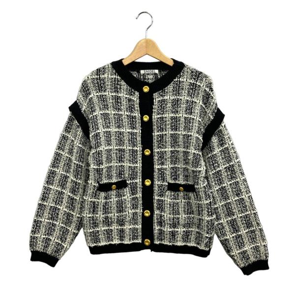 美品 スナイデル 長袖カーディガン ツイード レディース SIZE ONE (M) snidel 中...