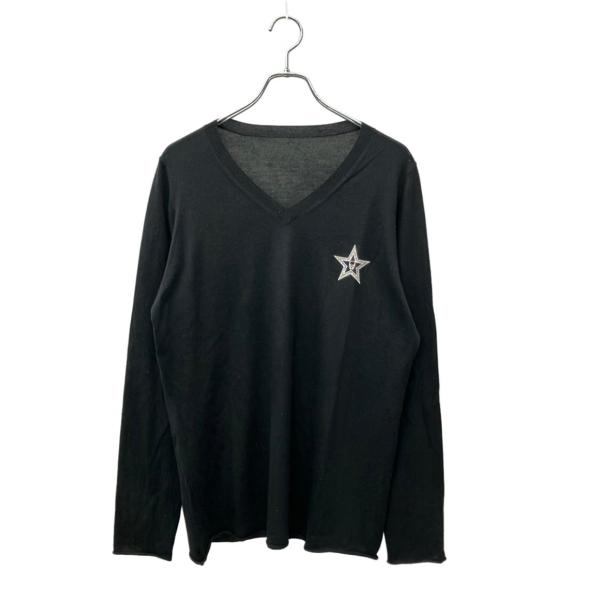 ルシアン ペラフィネ 長袖ニット カシミア ブラック メンズ SIZE L Lucian pella...