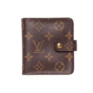 ルイ・ヴィトン 二つ折り財布 コンパクト ジップ モノグラム M61667 レディース メンズ LOUIS VUITTON 中古