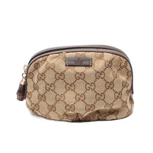グッチ ポーチ バンブー GGキャンバス 246175 525040 レディース GUCCI 中古