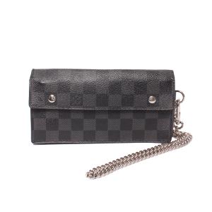 ルイ・ヴィトン 長財布 ポルトフォイユ アコルディオン ダミエ グラフィット N60023 メンズ LOUIS VUITTON 中古