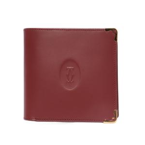 美品 カルティエ 二つ折り財布 マスト ドゥ カルティエ メンズ レディース Cartier 中古