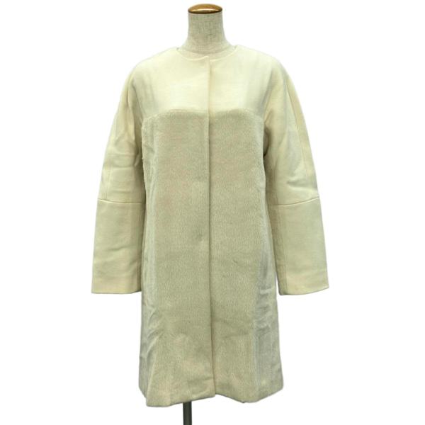エトロ ノーカラーロングコート ウールアルパカ切り替え レディース SIZE 40 (L) ETRO...