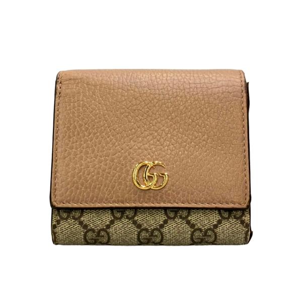 グッチ 二つ折り財布 GGマーモント 598587 2149 レディース GUCCI 中古