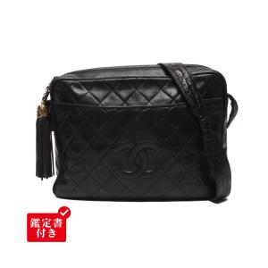 シャネル ショルダーバッグ ラムスキン ゴールド金具 1番台 斜め掛け マトラッセ レディース CHANEL 中古