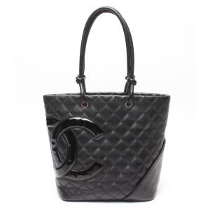 シャネル トートバッグ シルバー金具 カンボンライン ラムスキン 10番台 レディース CHANEL 中古