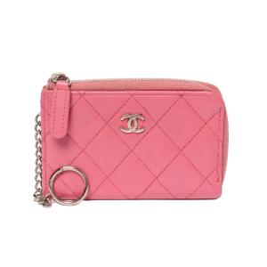 シャネル コインケース キーリング付き シルバー金具 22番台 マトラッセ AP0221 レディース CHANEL 中古