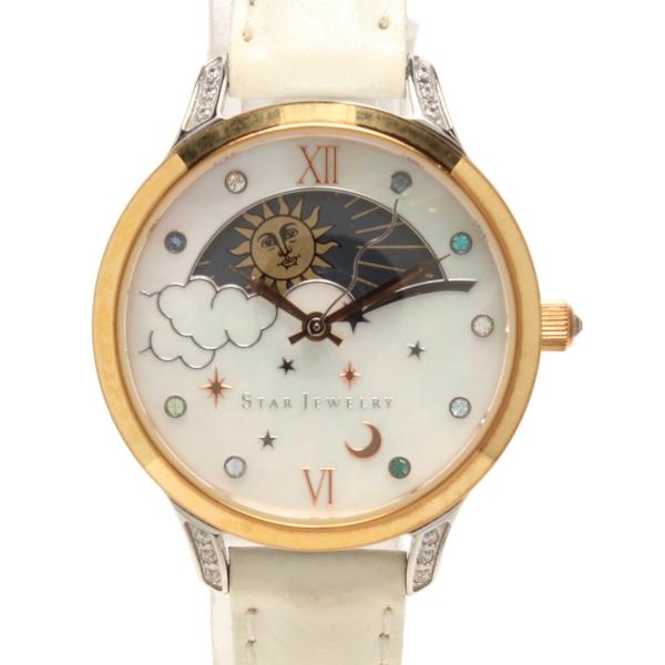 スタージュエリー 腕時計 ムーンフェイズ クオーツ 2SW1024 レディース STAR JEWEL...