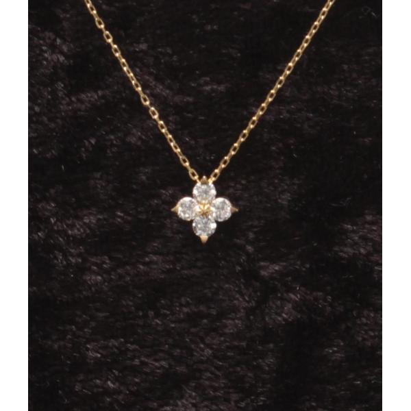 美品 スタージュエリー ネックレス K18 ダイヤ 0.13ct レディース STAR JEWELR...