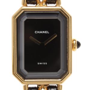 シャネル 腕時計 プルミエールS クオーツ ブラック H0001 レディース CHANEL 中古