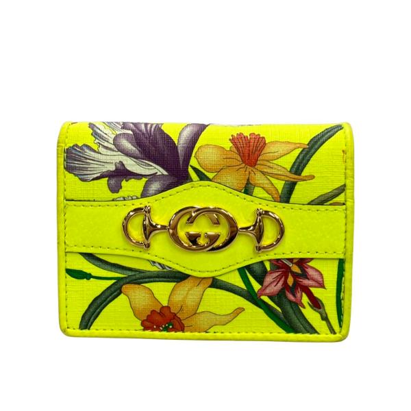 グッチ 二つ折り財布 フローラ ズゥミ 536353 0959 レディース GUCCI 中古